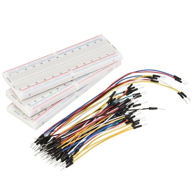 Unique Bargains Breadboards Kit 830 Point Solderless Breadboards with Jumper Wire 1 set