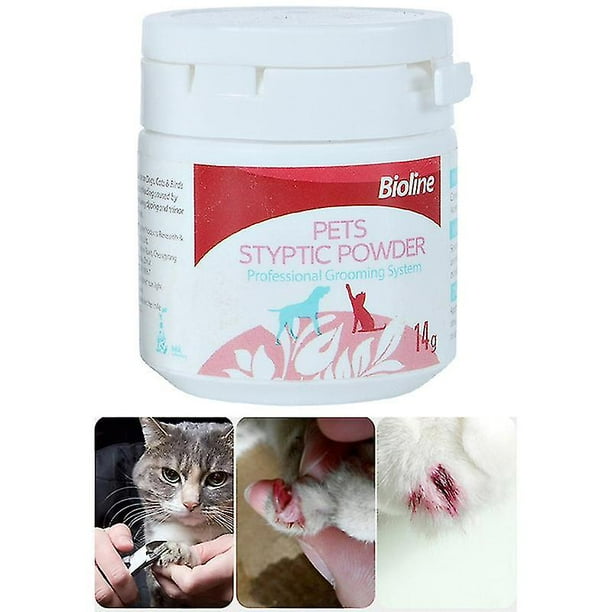 Polvo hemostático para mascotas, antiinflamatorio traumático para perros y gatos