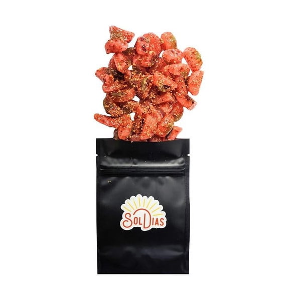 SolDias Dulces Enchiladas Sour Patch Watermelon, Spicy Candies, Heat Level, Mexican Chamoy and Chili Candy, 2.5oz 3 pack