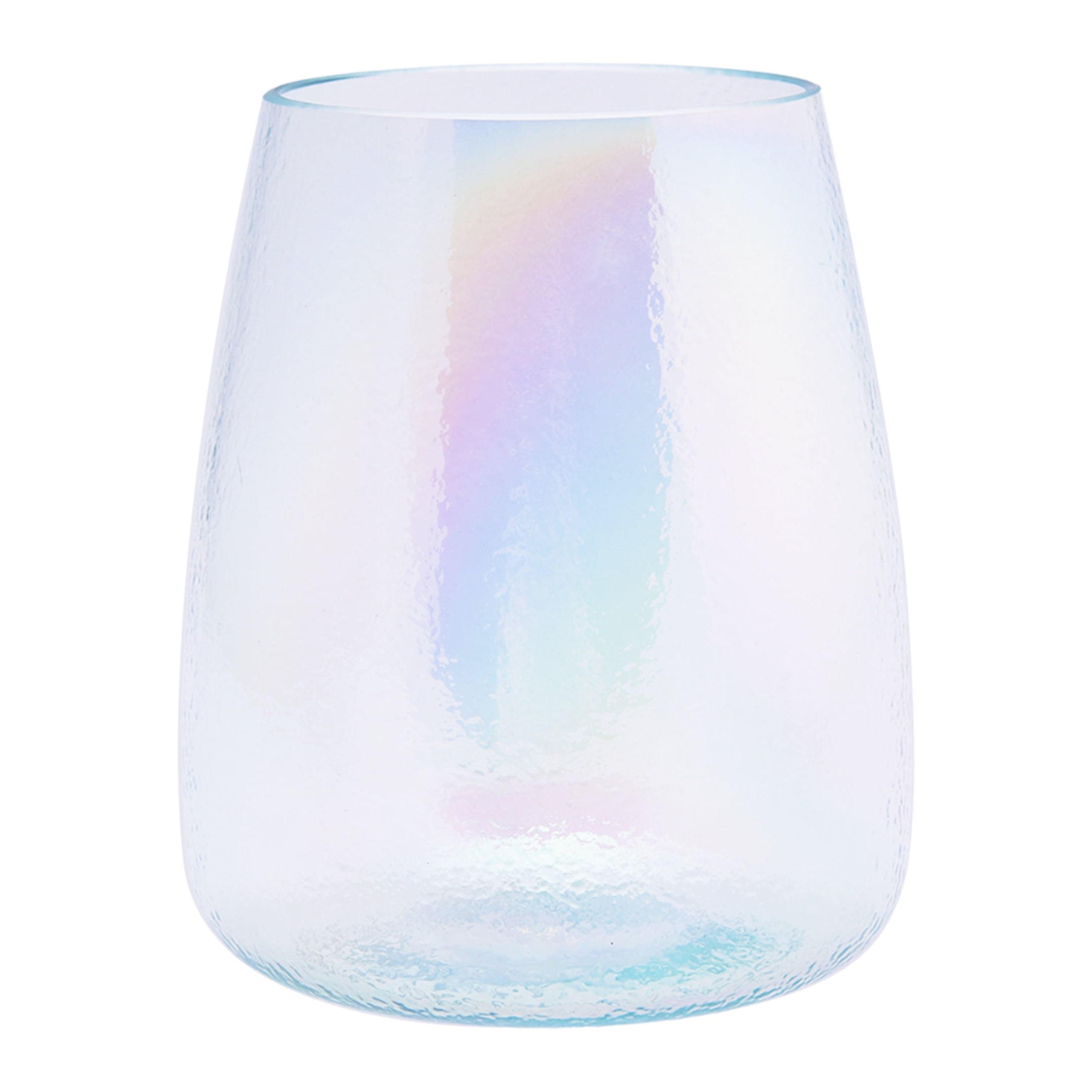 Better Homes & Gardens 19-Ounce Iridescent Acrylic Stemless Wine Tumbler, 6-Pack