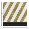 thumbnail image 2 of Pack of 192 Gold and White Striped Disposable Party Beverage Napkins 6.5", 2 of 2