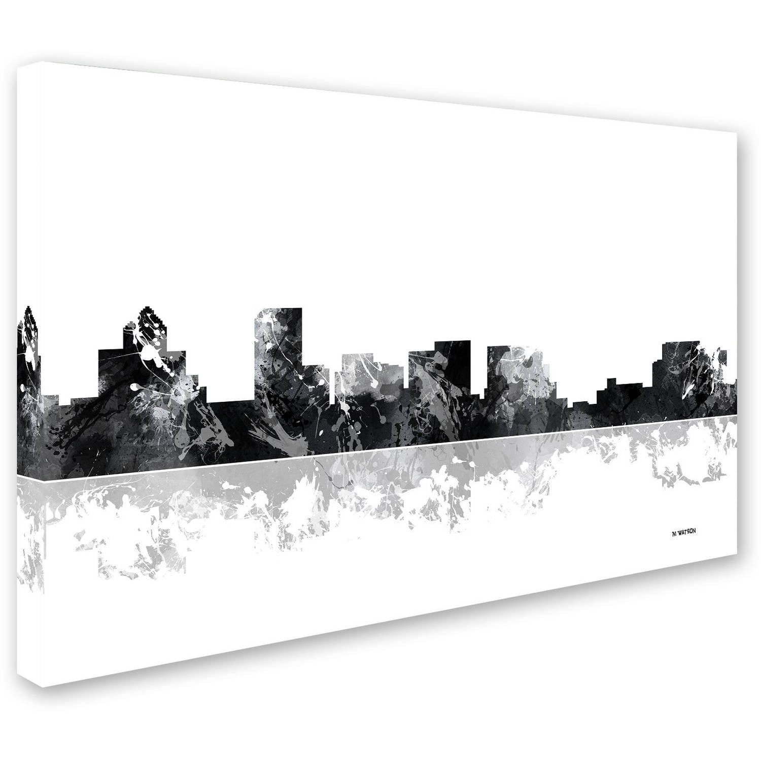 Trademark Fine Art "Salem Oregon Skyline BG-1" Canvas Art by Marlene Watson