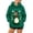 Green, variant on Christmas Elf Pet Pocket Hoodie for Women, Fall Winter Plush Fleece Long Sleeve Relaxed Cozy Tops for Cat & Dog Carrier, S-XXL