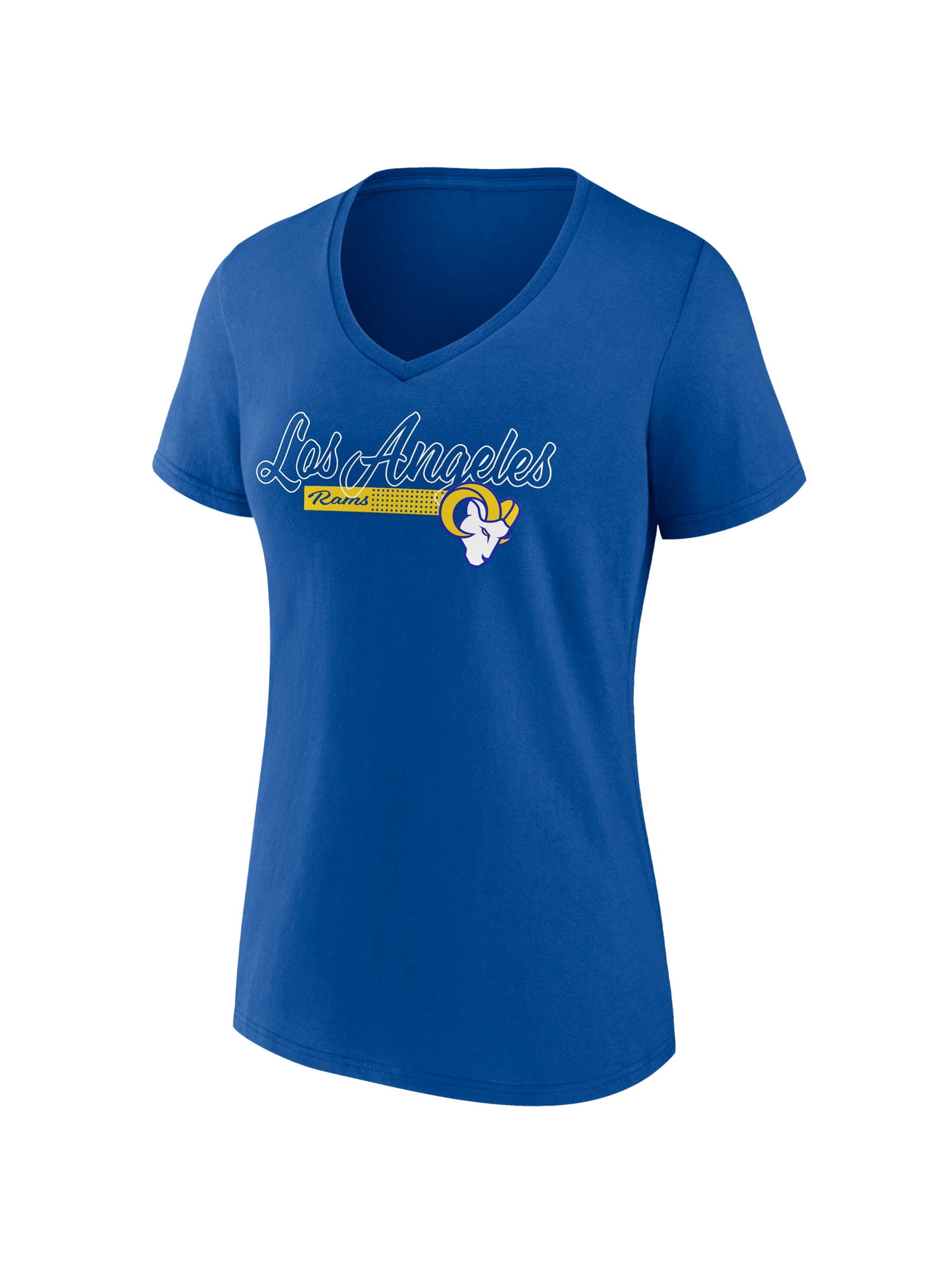 NFL Los Angeles Rams Women's Cotton Blue Short Sleeve T-Shirt