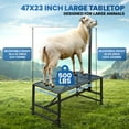 thumbnail image 2 of Sheep Care Stand, 20"-34" Four Position Adjustable, Black Color, Iron Goat Milking Stand, Livestock Grooming Stand, for Deshedding, Brushing, Cleaning, 2 of 8