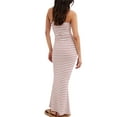 thumbnail image 3 of Biekopu Women Summer Knitted Strapless Dress,Front Twist Striped Backless Bodycon Party Dress Cocktail Beach, 3 of 5