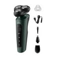 thumbnail image 1 of Electric Razor Shaver for Men  Electric Shaver Razor Cordless Rechargeable Beard Shaver Portable Nose Hair or Beard Trimmer 3 in 1 Trimmer Grooming Kit  Waterproof (Green) - by, 1 of 7