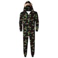 thumbnail image 5 of Odeerbi Christmas Onesie Pajamas for Family Holiday Sleep Jumpsuit Long Sleeve Family Christmas Pajamas Matching Sets Dad Fashion Lattice Print Plush Jumpsuit Sleepwear PJs Set Black, 5 of 6