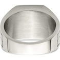 thumbnail image 5 of Stainless Steel Polished With Black Enamel Signet Ring (Size 10) Made In China sr652-10, 5 of 5