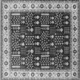 thumbnail image 1 of Ahgly Company Indoor Square Oriental Gray Industrial Area Rugs, 4' Square, 1 of 4