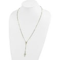 thumbnail image 4 of 14K Tri-Color Polished Faceted Beads Rosary Necklace (24 X 11) Made In Dominican Republic sf2964-24, 4 of 5