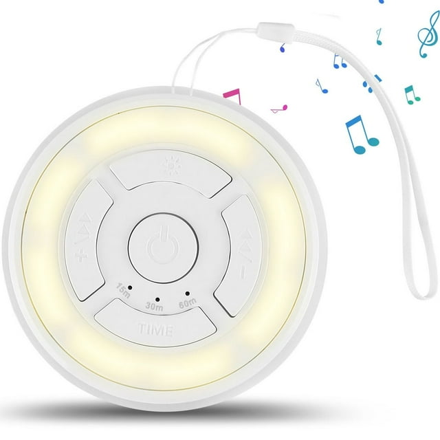 AMERTEER Sound Machine White Noise Sound Machine Lightweight Mini Sleep Sound Machine with 16 Sounds 3 Timer USB Rechargeable Noise Machine Portable Natural Soothing Sound Sleep Aid Machi