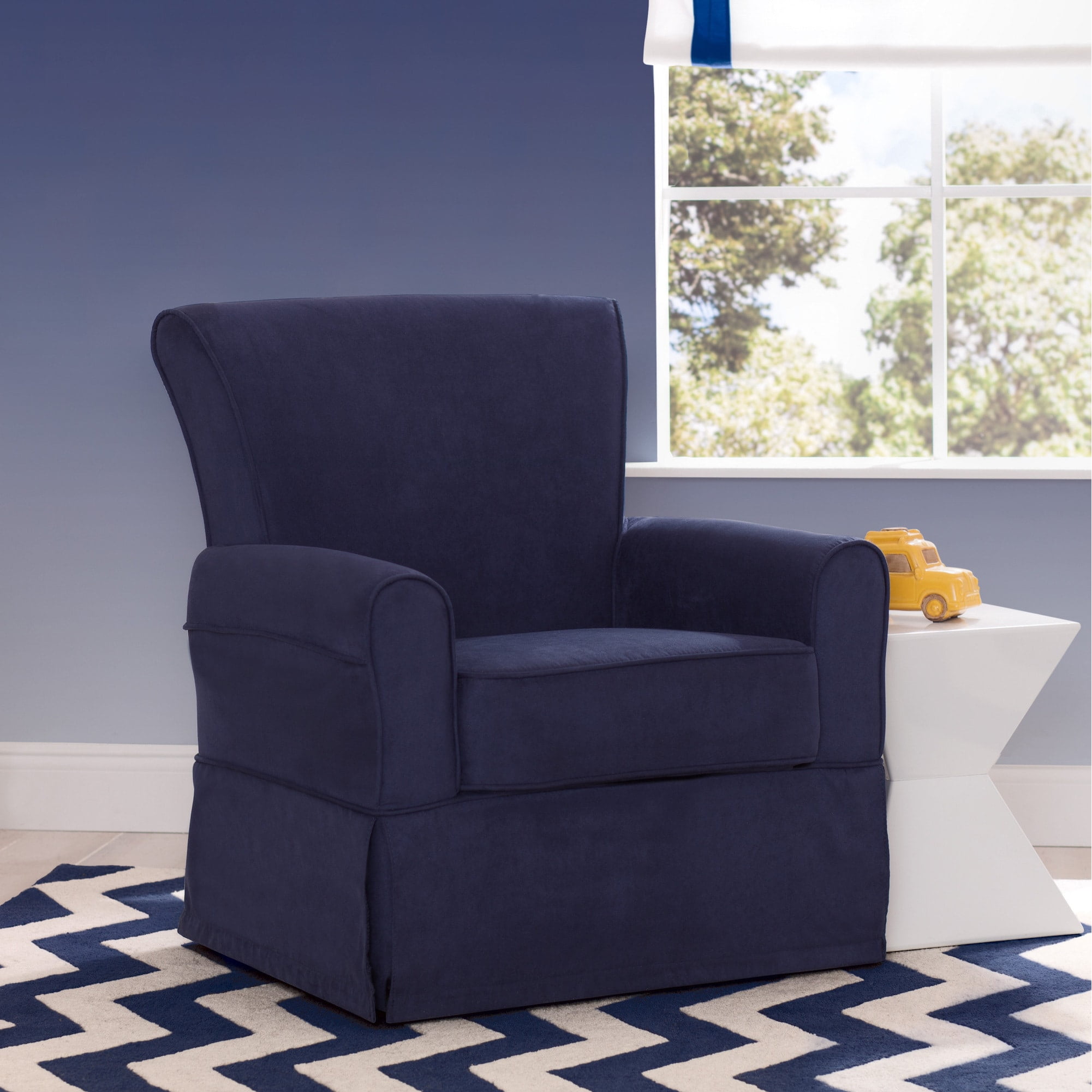 navy blue nursery chair