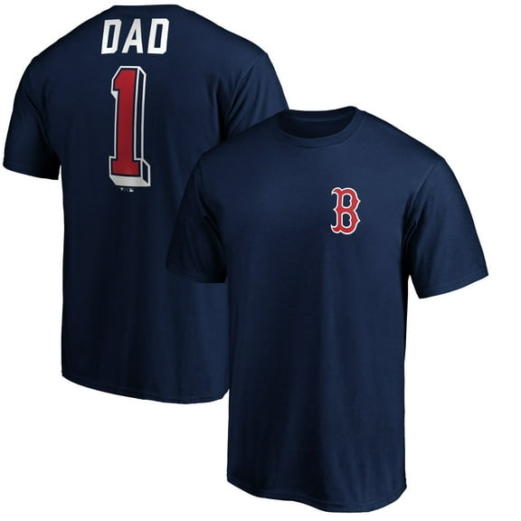 Men's Navy Boston Red Sox Number One Dad T-Shirt