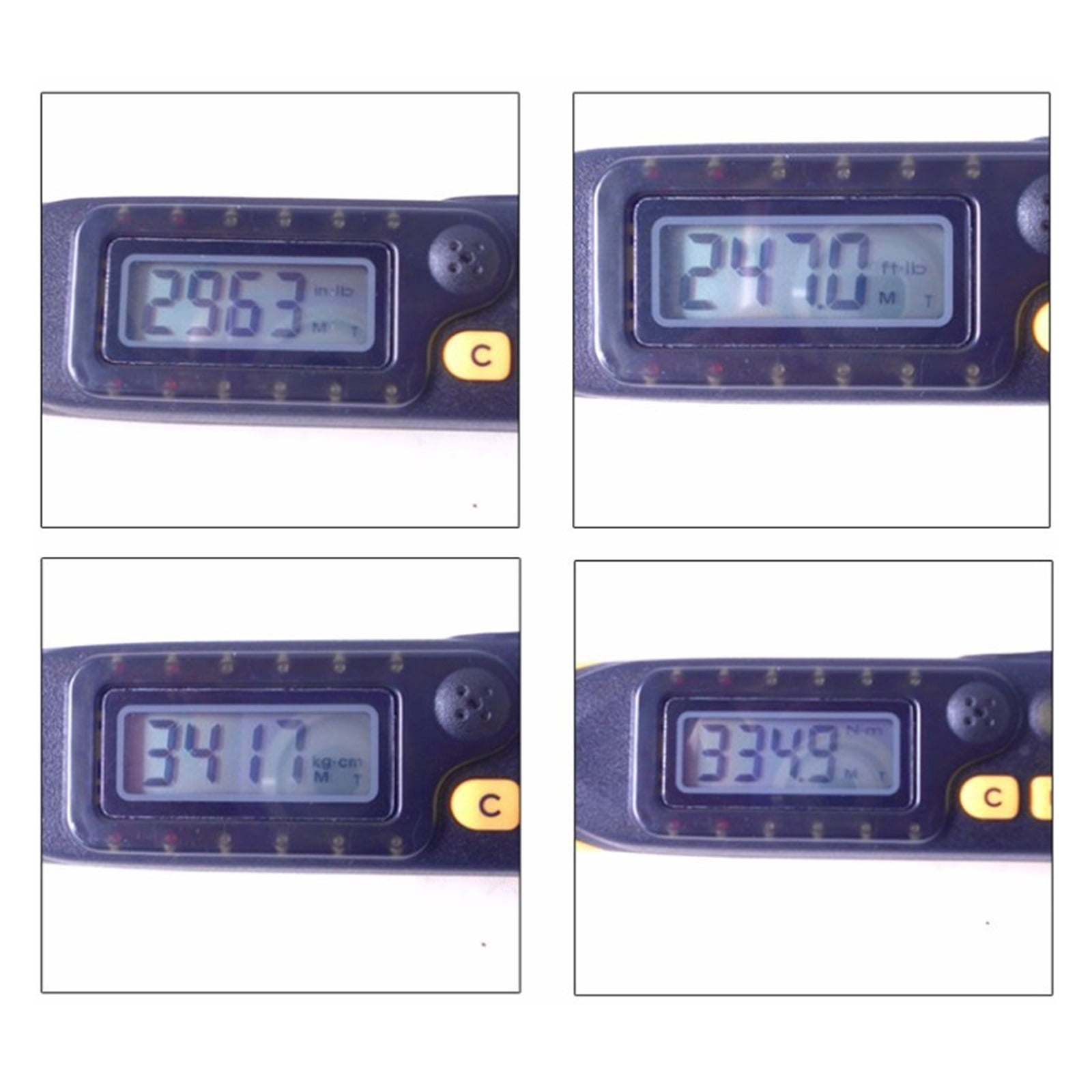 Digital Torque Adapter,1/2" Dr 17-340N.m Digital 12Led Torque Wrench 4-Unit Selection ,Versatile Torque Units