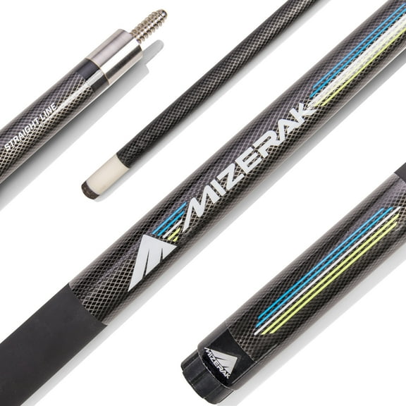 Mizerak 58" Deluxe Carbon Composite Billiards Pool Cue with Straight Line Composite Technology – Blue