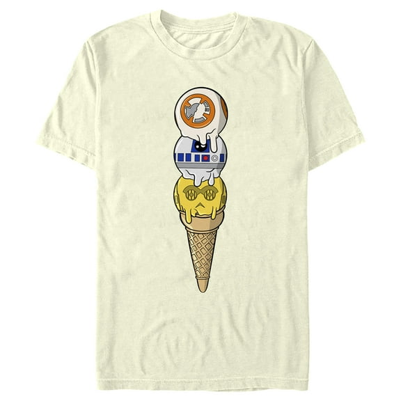 Men's Star Wars Droid Ice Cream Graphic Tee Beige X Large