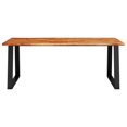 thumbnail image 2 of vidaXL Dining Table with Live Edge 200x90x75 cm Solid Wood Acacia, 2 of 5