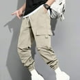 thumbnail image 4 of YLSDY Mens Jogger Pants Cargo Casual Athletic Sport Relaxed Fit Drawstring Sweatpants with Pocket Fashion Trendy Pants Khaki XL, 4 of 4