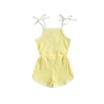 thumbnail image 3 of Kiapeise Toddler Girl Sleeveless Jumpsuit Ribbed Romper Rainbow Summer Outfit, 3 of 6