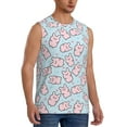 thumbnail image 2 of Fotbe Men's Cute Rabbit Print Men's Sleeveless Muscle Tank Tops Casual T-Shirts for Gym Workout Beach-X-Large, 2 of 8