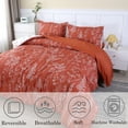 URBONUR Burnt Orange Comforter Set King Terracotta Bedding Set