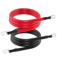 thumbnail image 2 of 4 AWG Battery Cable 4AWG Gauge Pure Copper Battery Inverter Cables with 3/8 in Lugs Both Ends Power Inverter Wire Set, 2 of 5