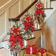 thumbnail image 6 of Christmas Fake Flower Eye-catching Anti-fade Faux Silk Flower Realistic Looking Xmas Flower Decor for Home-Red, 6 of 8