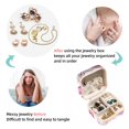 thumbnail image 4 of Pink Monkey Travel Portable Square Jewelry Box with Necklace Organizer, Earring Organizer, and Display Case - Ideal for Rings, Earrings, Necklaces, Bracelets, and More - Suitable for Girls and Women, 4 of 6