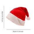 thumbnail image 3 of Classic Red Santa Hat, Non-woven Polyester Christmas Cap with White Cuff, Traditional Xmas Holiday Costume Party Supplies, 3 of 5