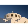 thumbnail image 2 of Greece Santorini Fira Architectural detail of a Greek Orthodox Chrurch and cross. Poster Print, 2 of 4