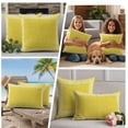 thumbnail image 5 of Yellow Retro Greek Key Outdoor Waterproof Pillow Covers, Geometric Greece Ancient Rustic Decorative Square Throw Pillowcase Sofa Cushion Sham for Patio/Couch/Chair, 26"x26" 2 Pack, 5 of 8