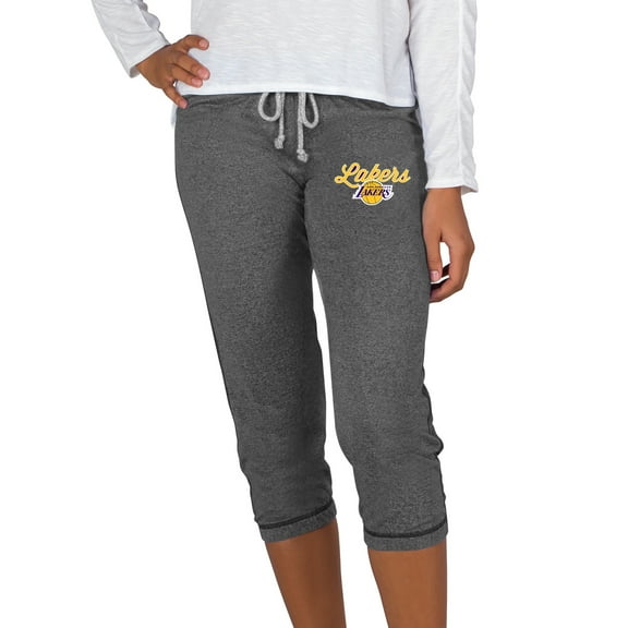 Women's Concepts Sport Charcoal Los Angeles Lakers Quest Knit Capri Pants