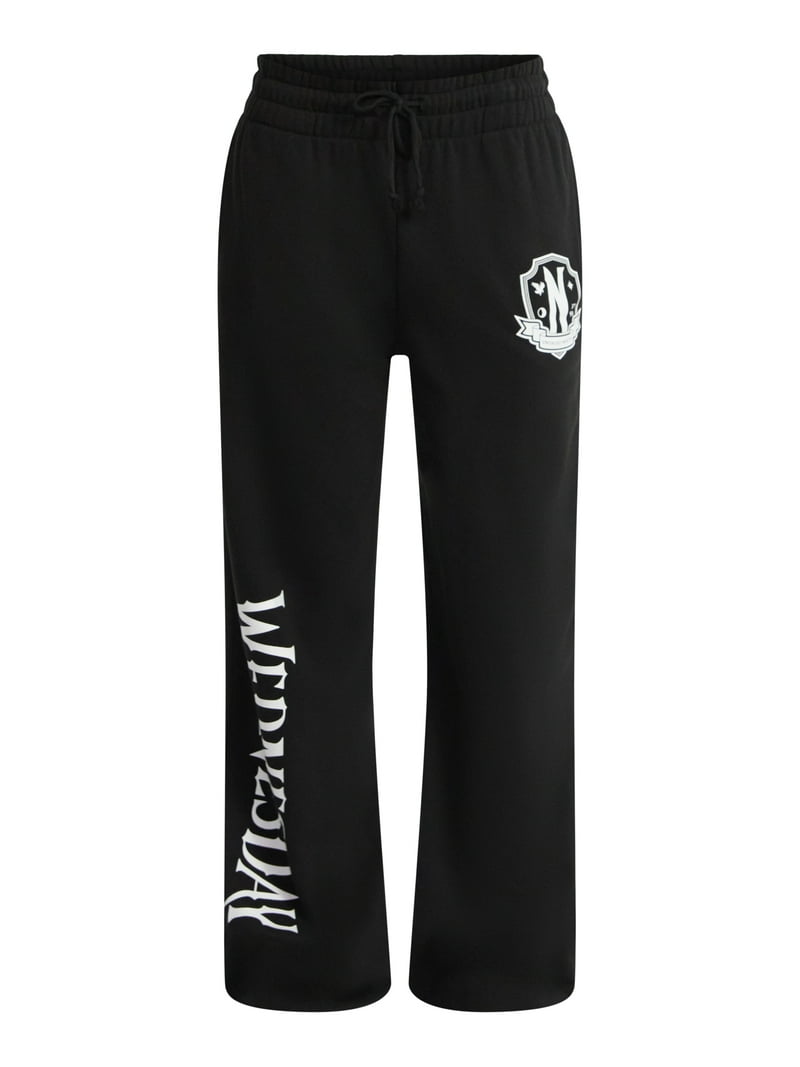 Wednesday, Juniors Graphic Pants, Badge Logo, Sizes XXS-2XL