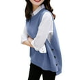 thumbnail image 3 of Tianiyouqing Women's Sleeveless Sweater Vest Round Neck Loose Ribbed Kint Pullover Tops Blue, 3 of 6