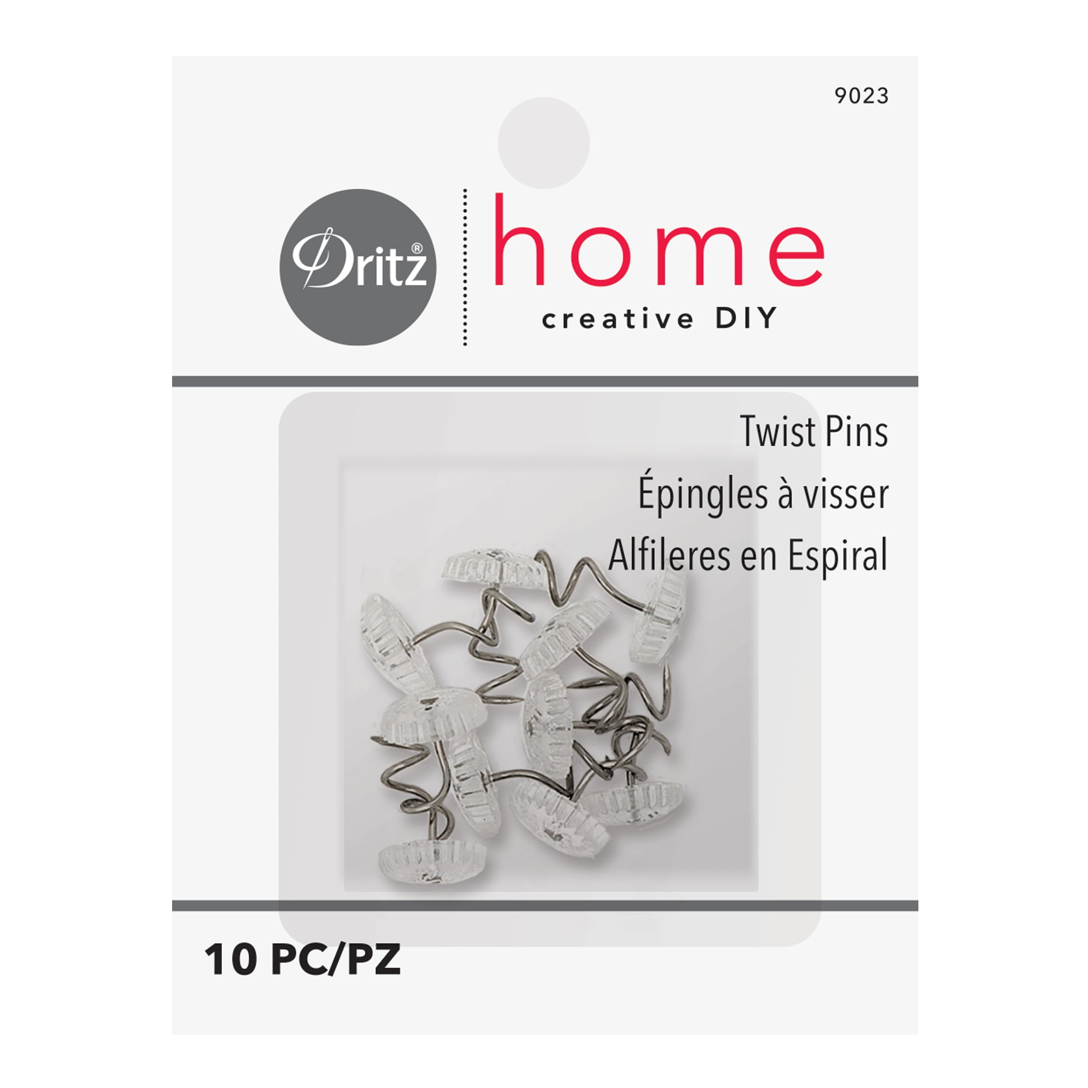 Dritz Home Twist Pins 10/PkgClear