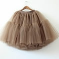 thumbnail image 5 of Women Tulle Skirt 4-Layers Mesh Fluffy Princess Underskirt A Line Knee Length Dancing Tutu Skirt for Wedding Party Homecoming Prom, 5 of 7