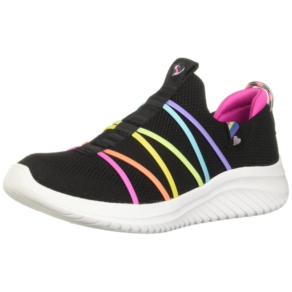 Zapatilla Skechers Ultra Flex 3.0 para niñas, color negro/multicolor