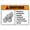 Warning Sign 6, variant on Advertencia Alimentos Cacahuetes Frutos Secos Sign - 12×8 Inches, ANSI Icon Food Safety Metal Sign, Spanish Danger Warning for Home Business