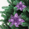 thumbnail image 3 of 16cm Christmas Sticky Powder Hollow Simulation Flower Christmas Octagonal Christmas Tree Wreath Rattan Accessories Decoration (Large Silver), 3 of 7