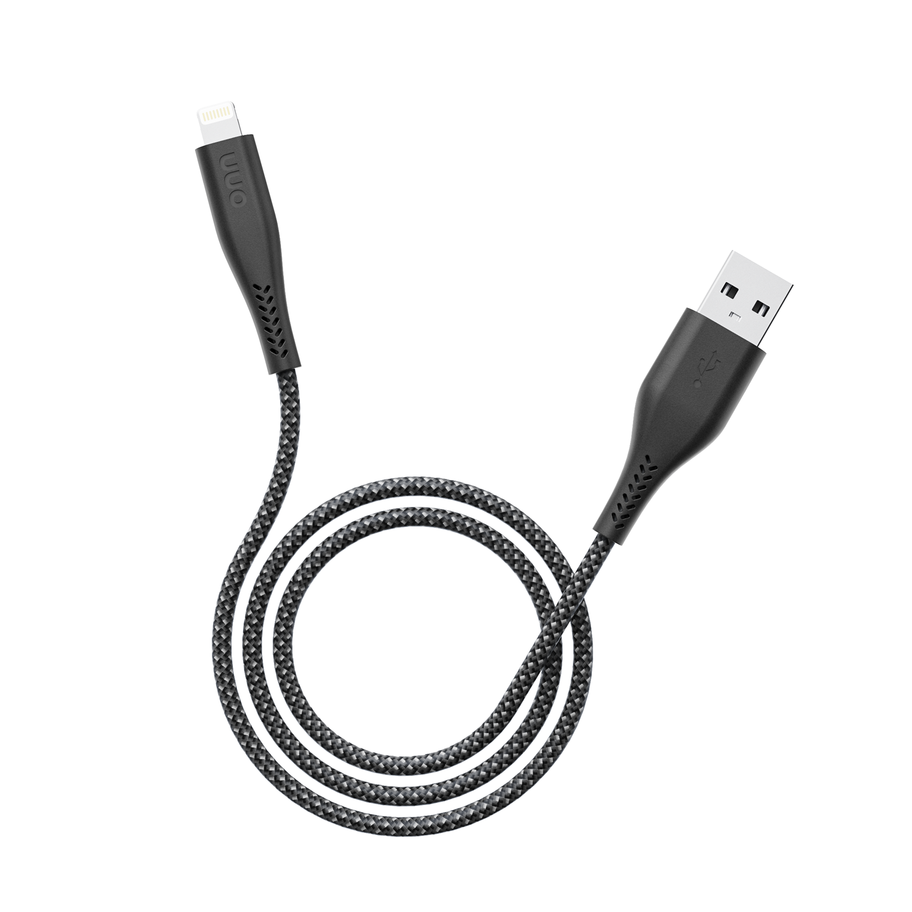 onn 3-Foot Lightning to USB-A Braided Charging Cable, MFi Certified photo 1
