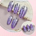 thumbnail image 3 of Uñas postizas adhesivas Sevgob 30 piezas, almendra mediana, leopardo morado, 3 of 7