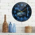 thumbnail image 3 of Yayeee Wall Clock Battery Operated 9.5" Silent Quartz Non-Ticking for Living Room Decor, Window Earth, 3 of 8