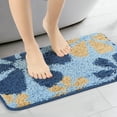 thumbnail image 2 of REGALWOVEN Alfombra de baño floral lavable para baño azul 16" x 24", 2 of 6
