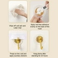thumbnail image 1 of Ruiboury Compact Size Adhesive Wall Hooks Versatile Usage For Any Setting Space Saving Acrylic Multi-purpose gold 1Set, 1 of 6
