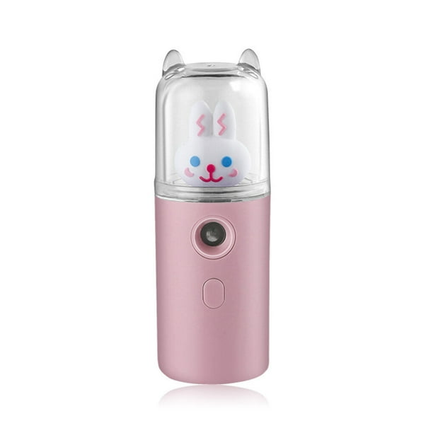 Inteprter USB Facial Mist Spray Maker Recargable Hidratante 30ml Humidificador Nebulizador Apagado automático Vapor facial Senderismo Camping Humidificadores Tipo 2 Rosa