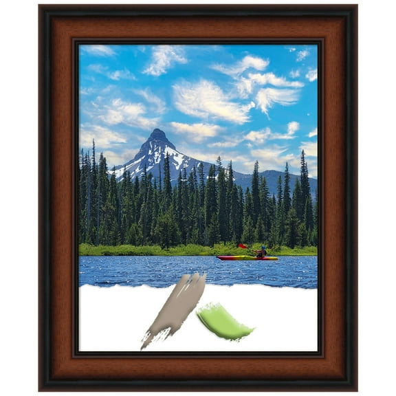 Cyprus Walnut Narrow Wood Picture Frame, Photo Frame, Art Frame