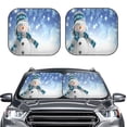 thumbnail image 2 of Haiem Christmas Snowman In The Snow Windshield Sun Shade: Universal Foldable 2-Piece Car Front Window Sunshade - Blocks Uv Rays, And Reduces Heat,Essential Car Accessory Small, 2 of 7