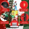 thumbnail image 5 of SalonMore Inflatable Santa Claus Driving Car with 12 ft Christmas Decor, Penguins, Reindeer and Gift Boxes, 5 of 8
