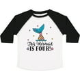 thumbnail image 3 of Inktastic 4th Birthday Mermaid Tail Girls Girls Toddler T-Shirt, 3 of 5